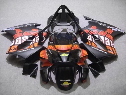 Płaski kolor Rossi 46 Fairings dla Honda VFR800 Przechwytnik VFR 800RR 2002 2003 2004 2007 02 03 04 05 06 07 Rairing