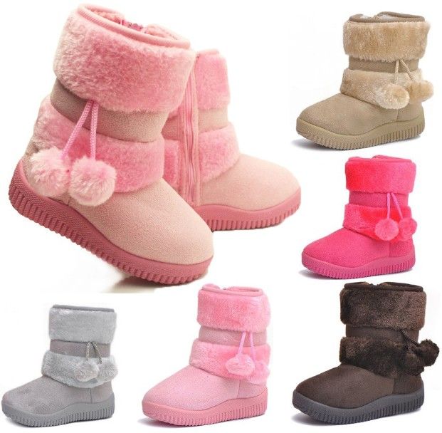 Botas De Nieve Para Niñas Espesar Zapatos De Invierno Para Niños 3 8 Años De Niños 2016 Nuevo Estilo es Envío Gratis De 9,8 € |