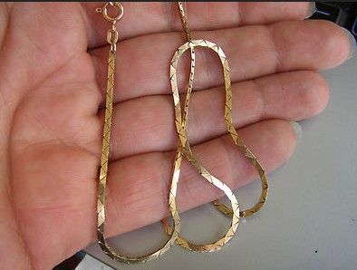 14K Italy Yellow Gold Chain Necklace 21 
