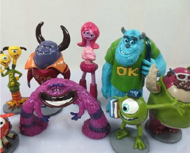 níquel Fresco Tacto Monsters Inc TV Producto 4-10cm muñecas monstruos Universidad Mike Sully  PVC Figura Juguetes 10pcs / Set