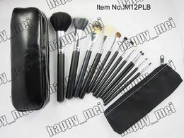 Factory Direct DHL Free Shipping New Makeup Brushes 12 Pieces Brush Sets+Leather Pouch!!With Numbered!888