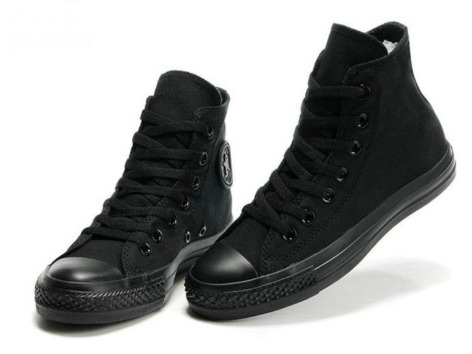 canvas shoes full black
