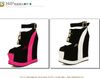 Chic 2 Color Stylish Sky High Platform Sandals,Synthetic Suede White Black Strappy Sandals Size 34