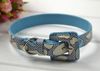 New style PU leather pet dog collar with printing leather buckle mixed colors 30pcs/lot