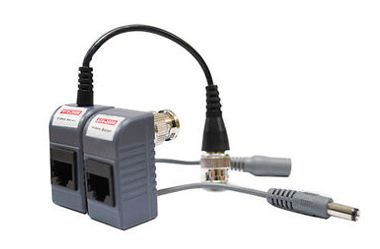 BNC CCTV RJ45 Video + Potencia Balun por UTP CAT5 Transmitir Receptor Conector 100 unids / lote 50 paquetes Express Envío Gratis