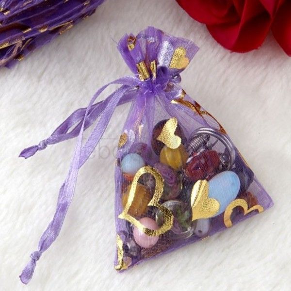 200 pezzi 34 portagioie viola sacchetti di gioielli in organza di lusso sacchetti di regali anello sacchetti di favore della festa nuziale sacchetto con dolce hea7828348