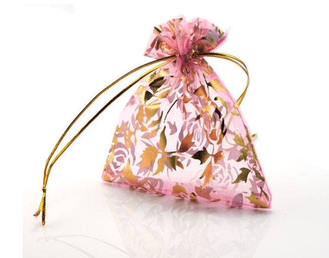 mixed 94*120mm Organza Jewelry bracelet crafts Pouches Gift Bags For Wedding favours Bags Pouch with maple leaf DIY