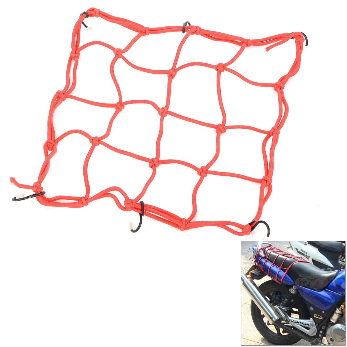 Elastic Baggage Band Helmet Net Holder For Motorcycle Red From