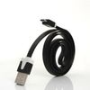 Goedkoopste plat 1m 3ft lange noedel platte gegevenskabel plat synchronisatie datum opladen Micro USB V8 kabel oplader draad voor Android mobiele telefoon naar de VS alleen