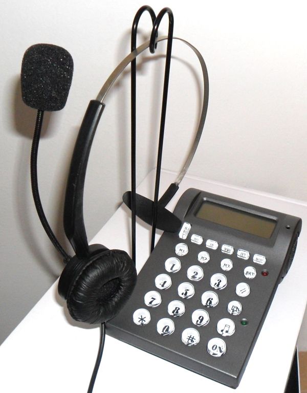Call Center Headset Phone For Disabled With Probs Holding Handset