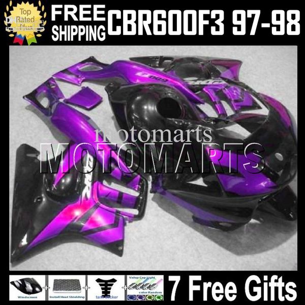 

Fit honda cbr600f3 97 98 1997 1998 purple cbr 600 f3 cbr600 f3 mt1979 97 98 cbr 600f3 purple black 100 new fairing tank 7gift
