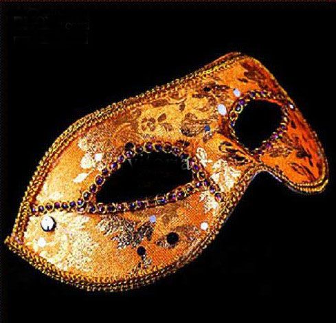 Halloween Masquerade Half Face Mask Man Venedig Italien Flathead Lace Bright Cloth Masks 