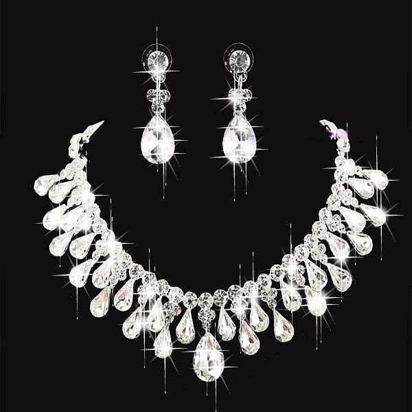 Moda pérola coroa tiara jóias de noiva gargantilha de cristal colar brincos festa de casamento à noite acessórios para o cabelo feminino cn1006409243
