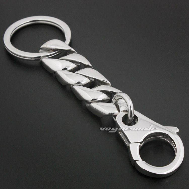 Gioielli in argento da uomo in acciaio inossidabile 316L KeyRing Keychain 5L019KC gioielli punk