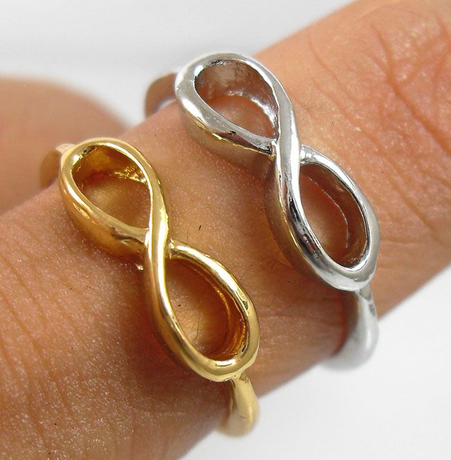 50x anillos de una dirección de mezcla de oro y plata anillos infinitos lotes enteros de joyería de moda 6116836