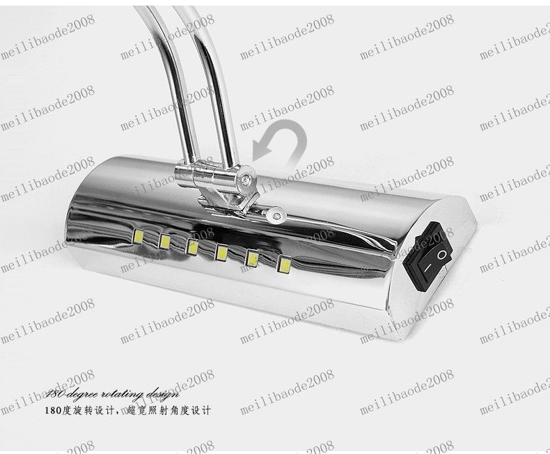 LLFA90 40 cm 5 W Lanhome LED Breve moderno in acciaio inossidabile Specchio bagno Armadietto specchio Lampada cosmetica Luci Illuminazione