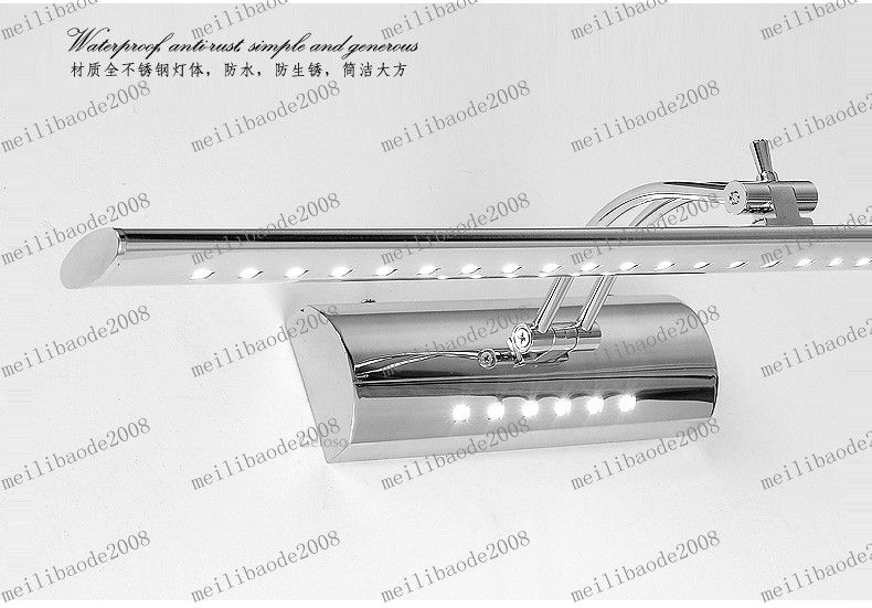 LLFA90 40 cm 5 W Lanhome LED Breve moderno in acciaio inossidabile Specchio bagno Armadietto specchio Lampada cosmetica Luci Illuminazione