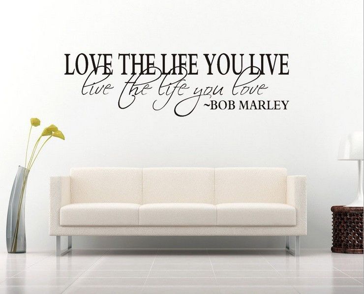 Bob Marley Quote  Wall  Decal Decor  Love Life Wall  Sticker 