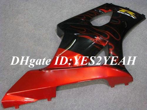 7 prezentów !! Motocyklowe Łwycenia 2003 2004 Suzuki GSXR1000 GSX R1000 K3 03 04 GSXR 1000 R1000 Red Flames Gloss Black Fairing LK70