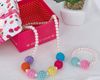 Girls sweater chain Necklace & Bracelets Ornaments Color bead candy colo rainbow Pearl Christmas Ornament 30pc=15pc Bracelet + 15 Necklace