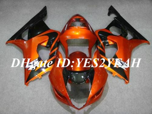 Carrocería de carenados de inyección para SUZUKI GSXR1000 GSX R1000 K3 03 04 GSXR 1000 R1000 kit de cuerpo de carenado negro naranja lk75 2003 2004