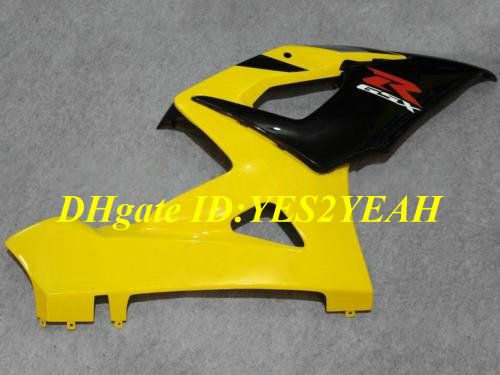 Fairings Kit för 2005 2006 Suzuki GSXR1000 GSX R1000 K5 05 06 GSXR 1000 R1000 Gul Gloss Black Fairing Kit + 7 Presenter MG77