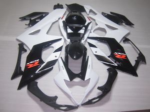 7 GIFTS + SEAT Cowl White Black Fouring Kit dla Suzuki 2005 2006 GSX-R1000 K5 GSXR1000 GSXR 1000 05 06 Zestawy zwalniające + przednią szybą