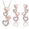 Nuovo spedizione gratuita calda con numero di tracciamento Fashion Heart to Heart Crystal Collane Catene 10 set/lotto 745