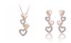 Nuovo spedizione gratuita calda con numero di tracciamento Fashion Heart to Heart Crystal Collane Catene 10 set/lotto 745