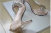 Damen Satin Strass Peep Toes Plateaupumps Hochzeit Abend Party High Heels Sandalen Schuhe Dame Formale Kleid Schuhe Kostenloser Versand