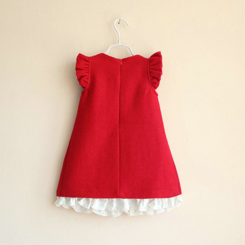 Navy Or Dark Blue Baby Girls NEW Wool Spring Autumn Dress Kids Girl