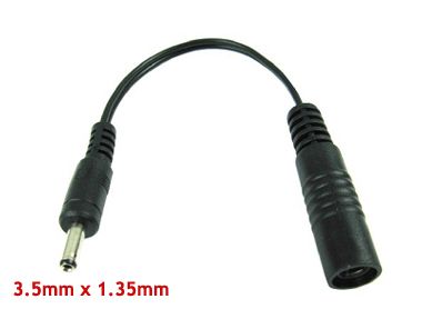 3.5mm x 1.35mm Male Plug to 5.5mm x 2.1mm female socket DC Power Adapter cable Conversion Plug /Express 