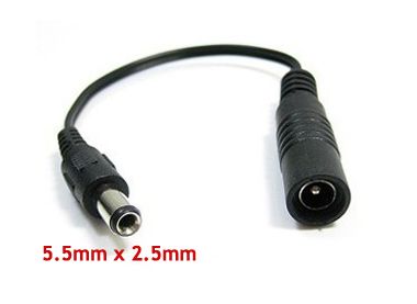 5.5mm x 2.5mm Enchufe macho a 5.5mm x 2.1mm enchufe hembra Cable de adaptador de corriente DC Conversión Plug 200pcs / Lot Express envío gratuito