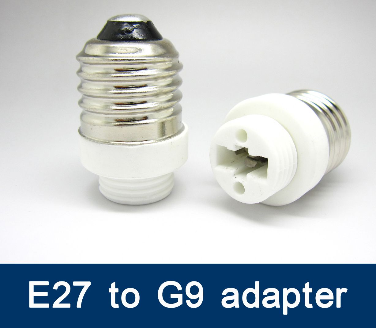 Adaptateur G9 vers E27 pour ampoule Blanc 1pc Voir image 