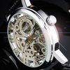 2021 new skeleton hollow fashion mechanical hand wind men luxury male business leather strap Wrist Watch Relogio217n