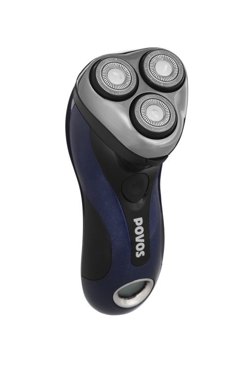 POVOS High Quality Mens Electric Rotary Shaver Triple Head Fully Washable Mens Shavers PQ9100