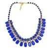 idealway New Arrival European Style Gold Plated Fluorescent Color Resin Rhinestone Choker bread Necklace