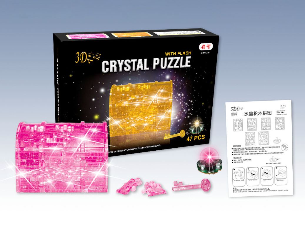 Schatkist 3D Kristallen Legpuzzel 47 Stuks0123456787138870