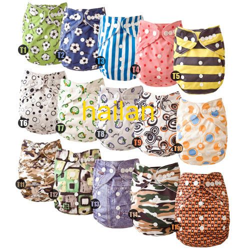 Wholesale-Environmental protection baby cloth diapers diaper reuseable 10% off diaper covers+ Inserts