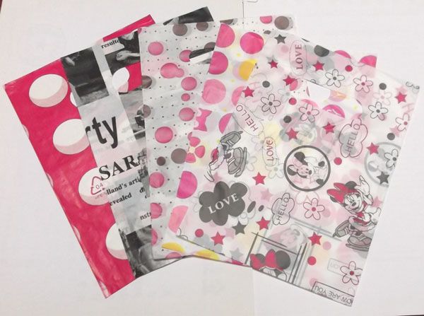 

95pcs/lot Mix Plastic Shopping Pouches Bags For Jewelry Packaging Display Gift 5.2*7.5inch WB30, Pink;blue