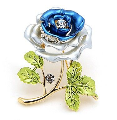 Livraison Gratuite! Haute Qualité Broche Décorative Vêtement Robe Accessoires De Mariage De Mariée De Luxe Strass Fleur Rose Broche Pin