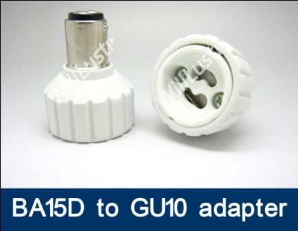 100pcs/lot BA15D to GU10 adapter LED Light Lamp BA15D-GU10 adaptor lamp holder GU10 to BA15D converter adapter