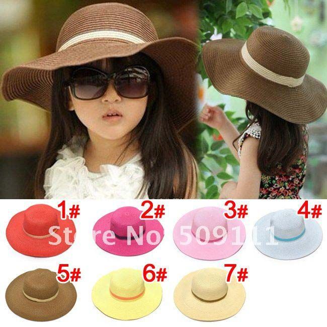 kids wide brim sun hat