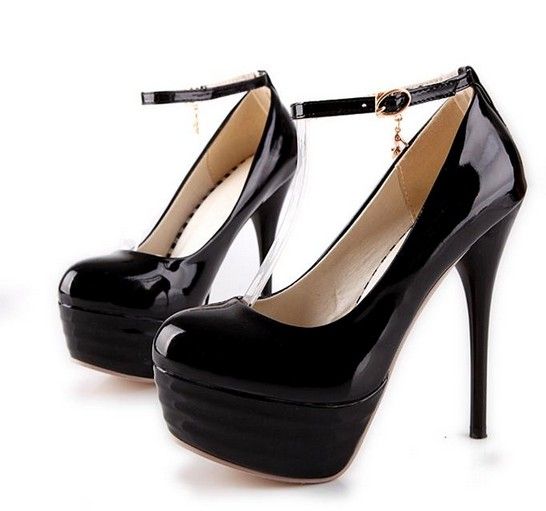 Super High Heel Platform Patent PU Upper Thin Heels Lady Shoes Women ...