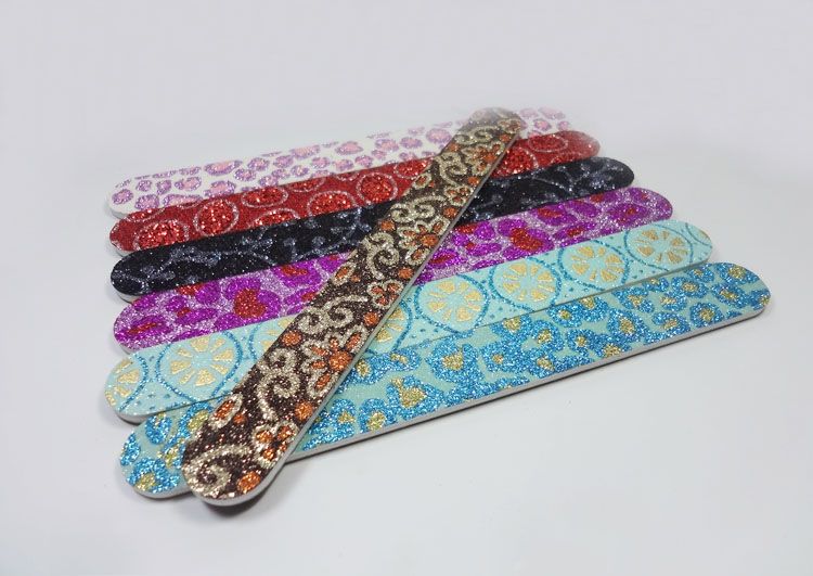 1000X Best Nail Files Debra Lynn Glitter Animal Print Nail file buffer 180/180 