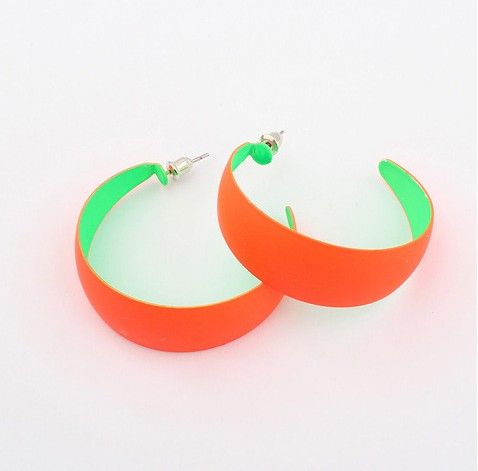 Hot NEW Women's Big Alloy Hoop Earrings 6Coors available 