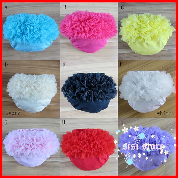 

Hot! mix 9 colors infant lace rompers cotton chevron ruffle shorts Pettiskirt Briefs Panties christmas tutu clothing Toddle Kids Underpants