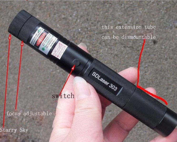 Heet! High Power SD Laser 303 10000m 532nm Lazer Zaklamp Groen Rood Blauw Violet Laser Pointer Licht SOS Lengte Hunting Lesgeven + Charger + Box