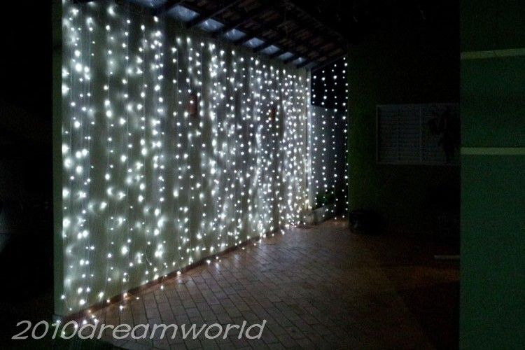 6mx3m 600 Led Curtain Lights String Xmas Wedding White 6mx3m 600 Led Curtain Lights String Xmas Wedding White Warm Blue Yellow Red Pink Purple 110v 220v Light From
