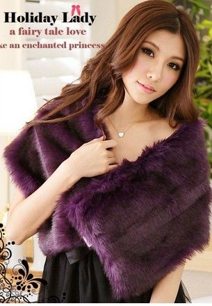 Beautiful Bead Faux Fur Free size Wedding Bridal Wrap Shawl Retail Party Accessory Fur Wrap Shawl